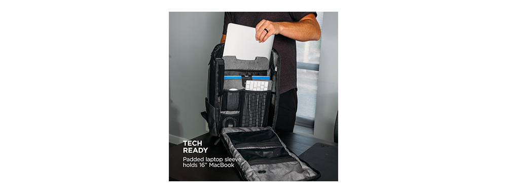 Nomatic Backpack interior compartment layout for laptop and tablet storage