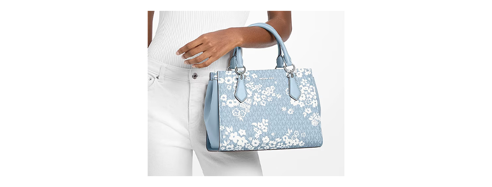 Jacquard material handbag display