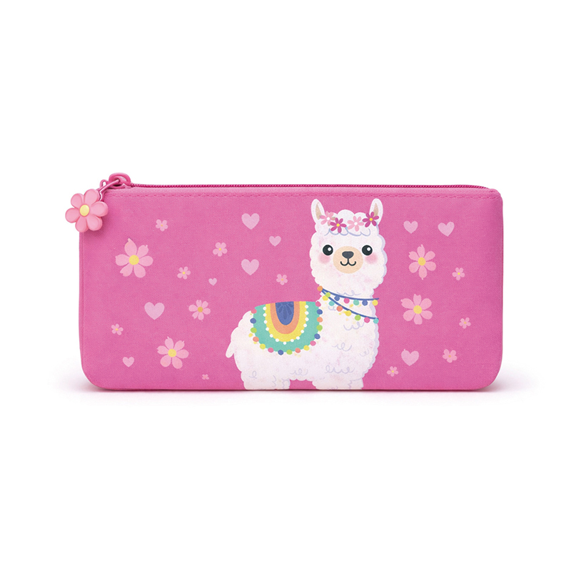 pink alpaca kids pencil case