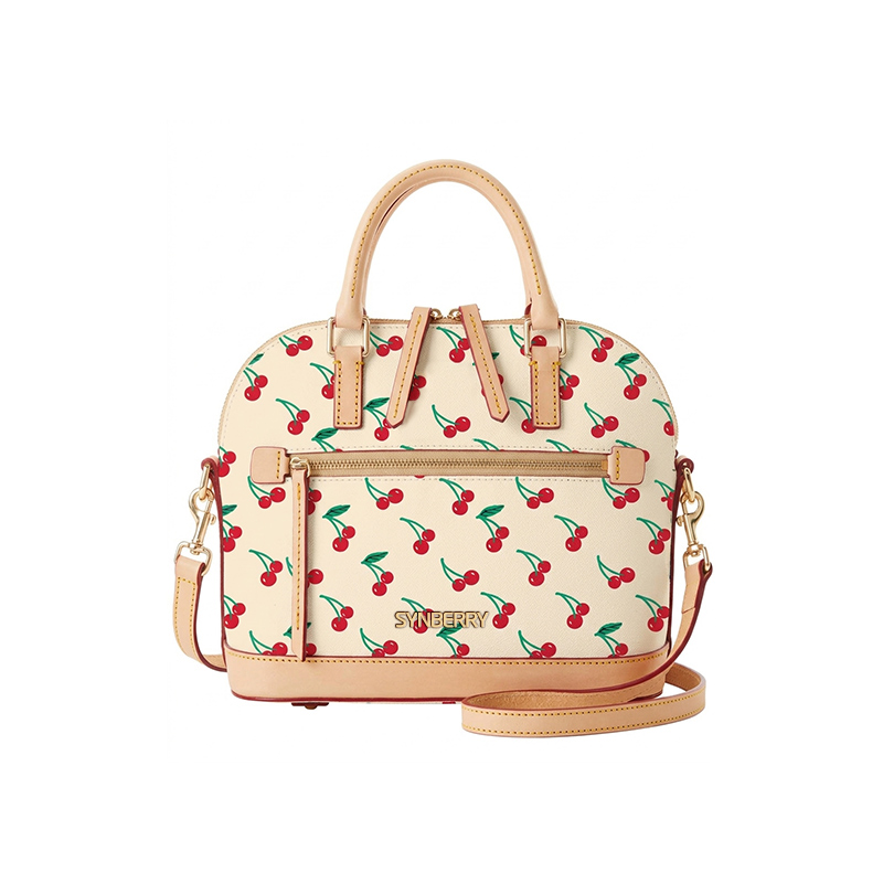 Bolso bandolera personalizado con estampado de cerezas