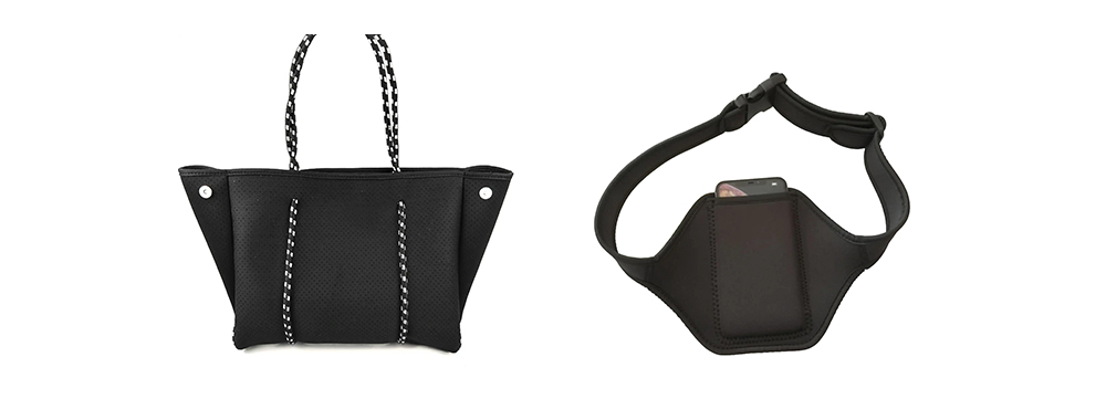 Picture display neoprene mommy bag and makeup bag
