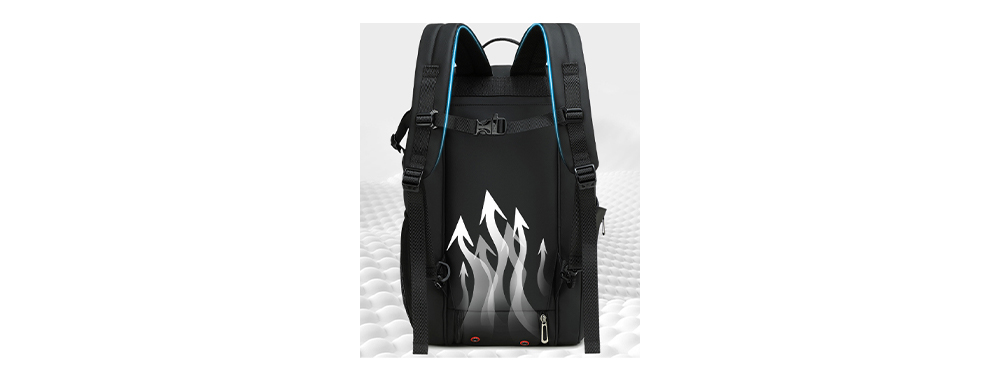 Pickball backpack back panel 